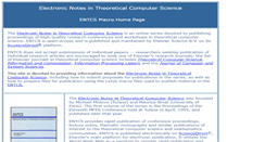 Desktop Screenshot of entcs.org